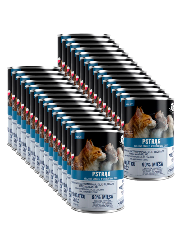 PetRepublic kawałki w sosie z pstrągiem 30x400g dla kota