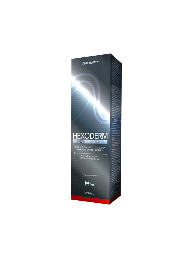 HEXODERM excellence Szampon regulujący mikroflorę skóry dla psów i kotów 200ml