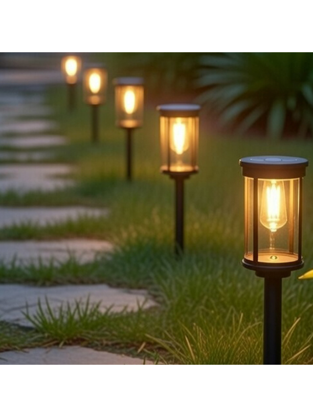 Solarna lampa ogrodowa - słupek LED