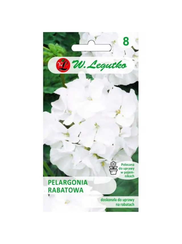 Pelargonia rabatowa Gama F1 - biała