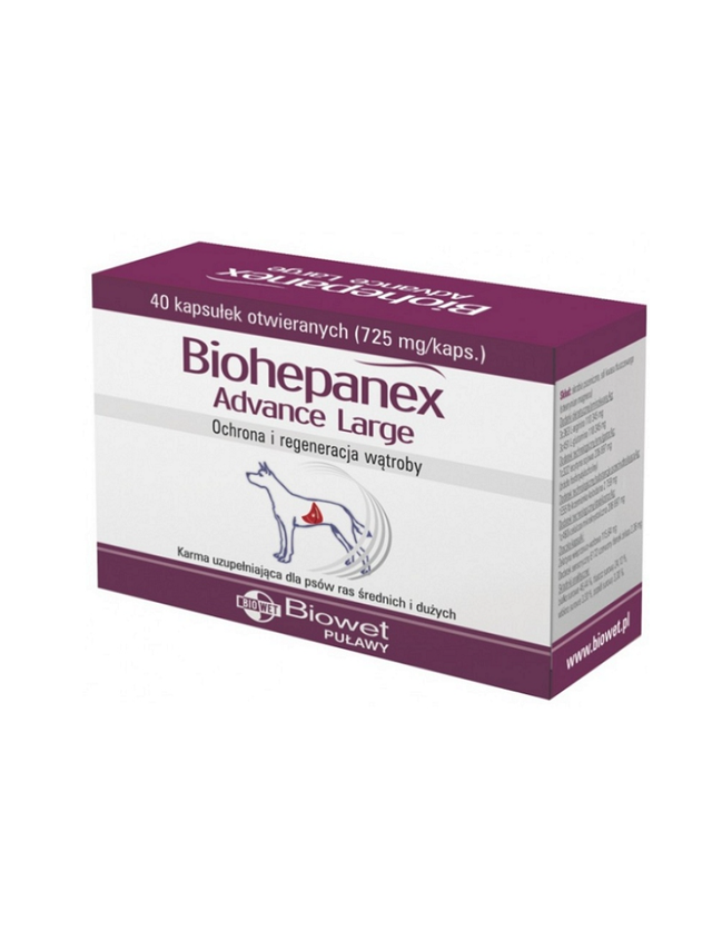 Biohepanex Advance Large – dla psów ras dużych i średnich 40 kaps.