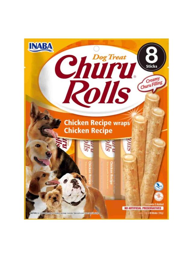 INABA Churu Rolls Dla Psa Kurczak 8x12g