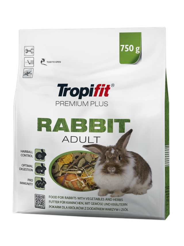 TROPIFIT Premium Plus RABBIT ADULT 750g - dla królika
