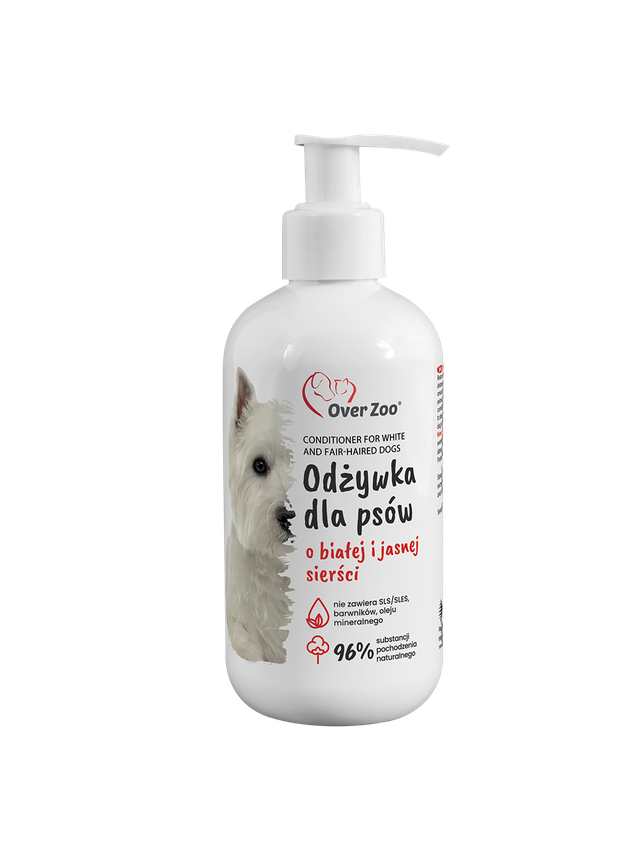 OVER ZOO Odżywka dla psa do białej i jasnej sierści 240ml