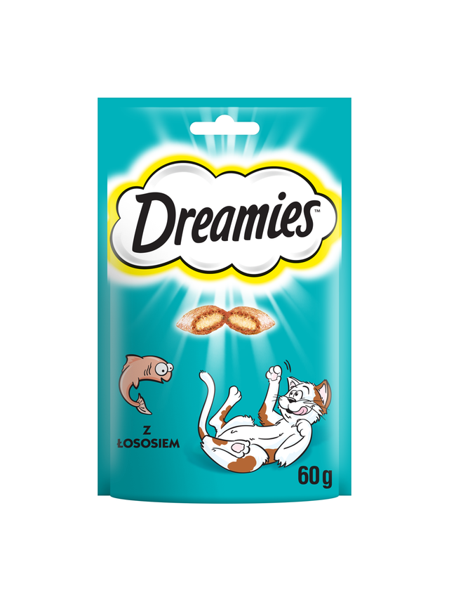 DREAMIES 60g –przysmak dla kota, o smaku wybornego łososia