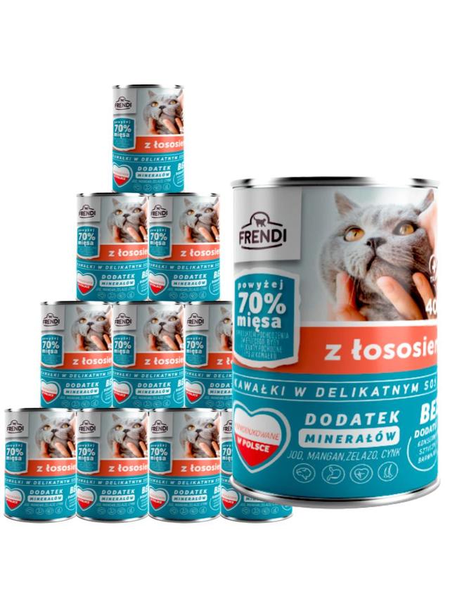 Frendi kawałki w delikatnym sosie z łososiem 10x400g