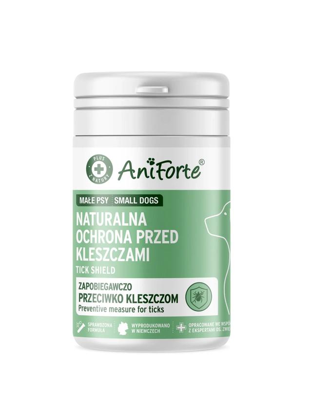 AniForte Naturalna ochrona przed kleszczami Małe rasy - suplementy dla psa - 60 tabletek