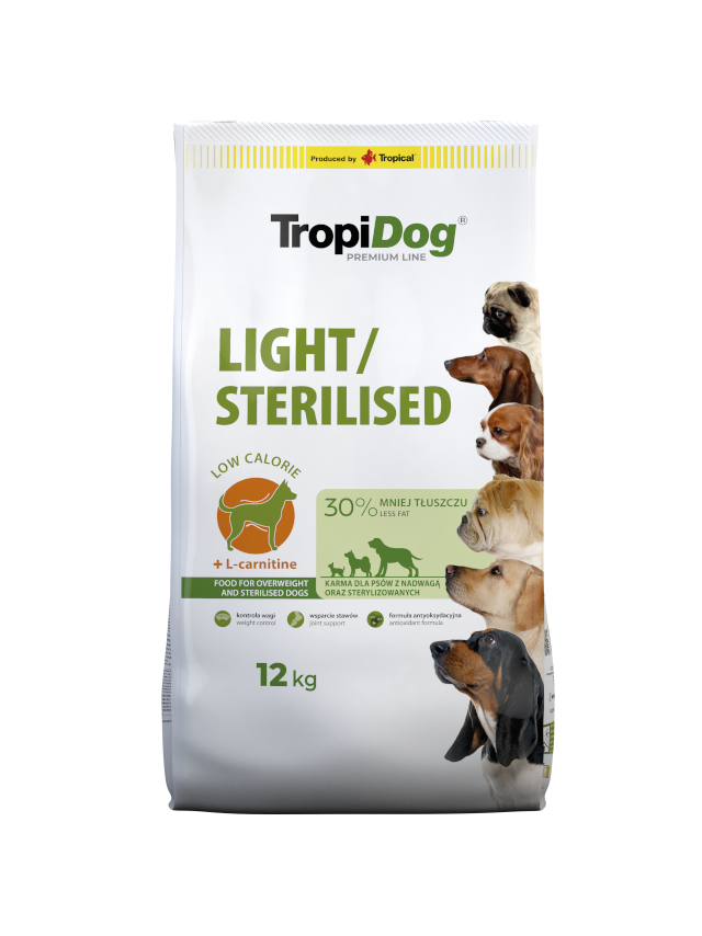 TROPIDOG Premium light/sterilised 12kg