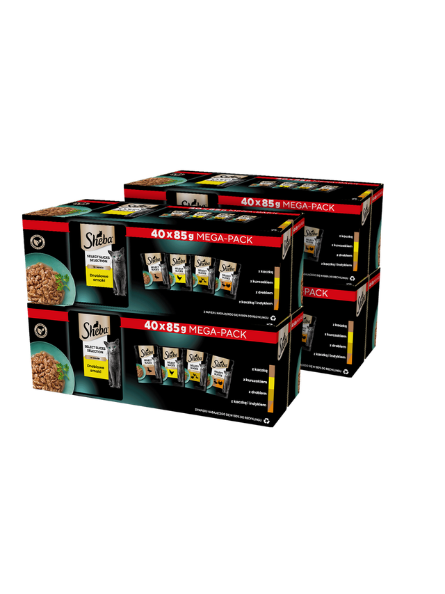 SHEBA Selection Select Slices Drobiowe Smaki saszetki 160x85g