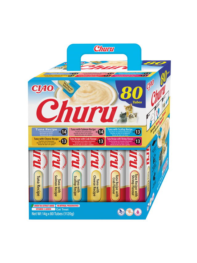 INABA Churu dla kota - mix z tuńczykiem 80x14g