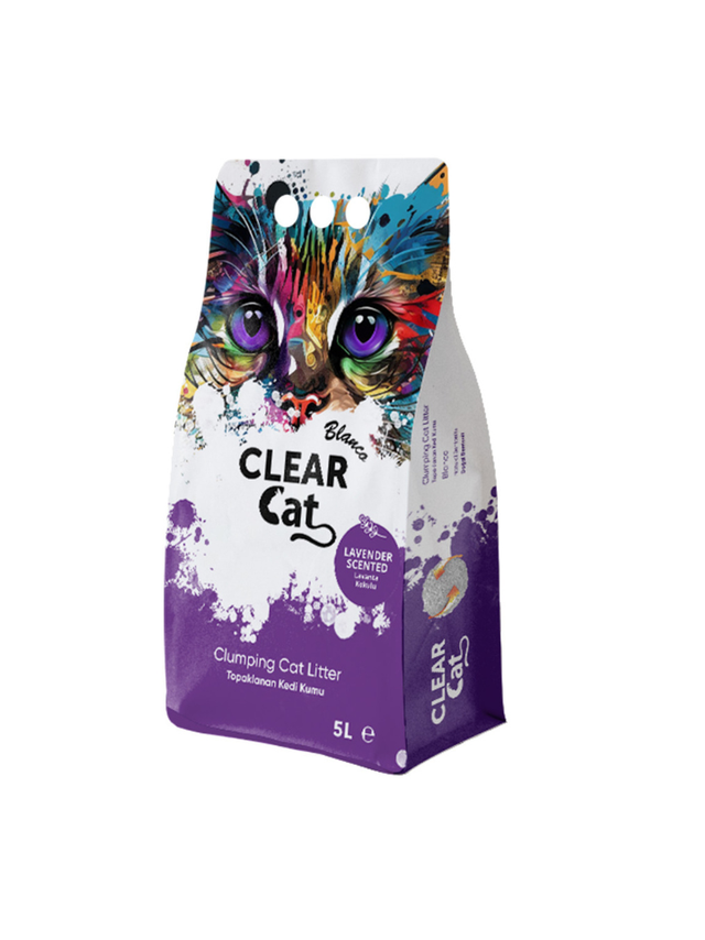 Clear Cat Blanco Lawenda żwirek bentonitowy 5l