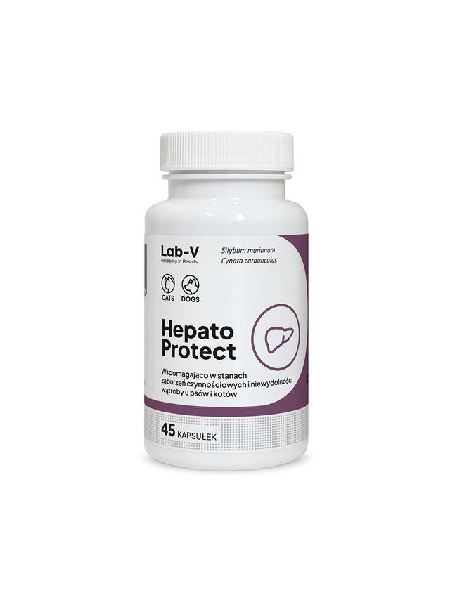 Lab-v Hepato Protect – Wspomaganie funkcji wątroby dla psów i kotów 45 kapsułek