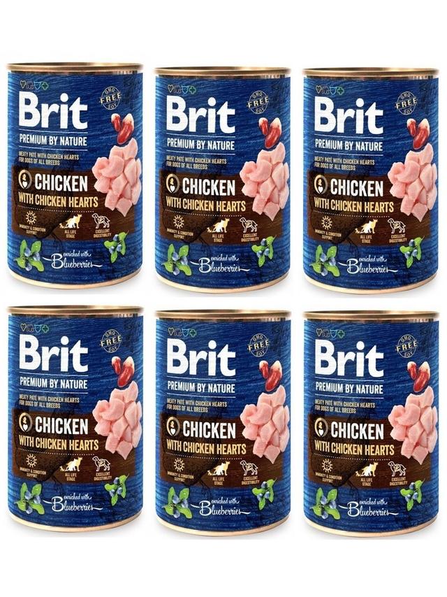 Brit Premium by Nature Chicken With Chicken Hearts 6x400g