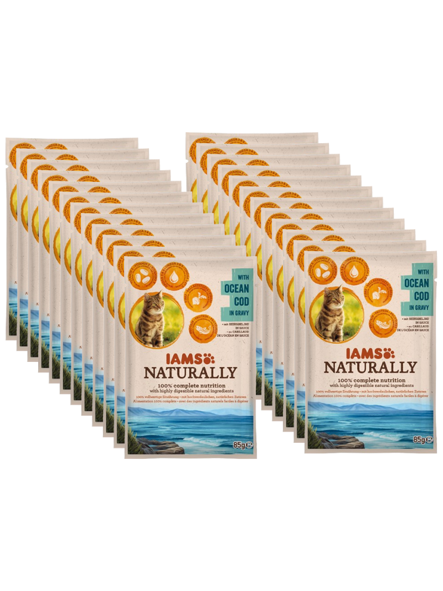 IAMS - Naturally Z dorszem oceanicznym w sosie 24x85g