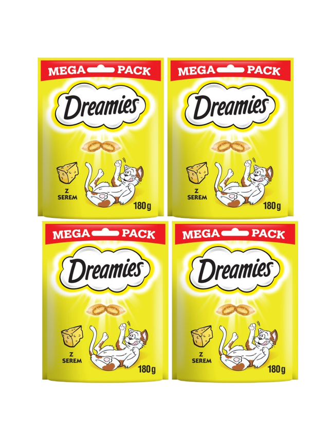 DREAMIES Mega Pack 4x180g - przysmak dla kota z pysznym serem
