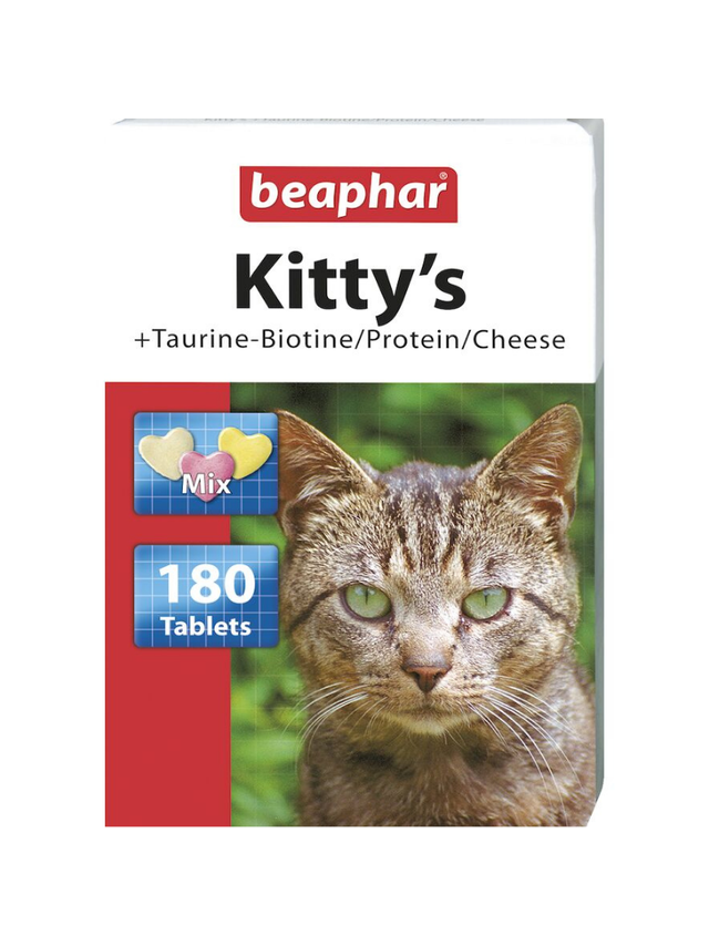 Beaphar KITTY'S MIX + TAU 180TAB - mix tabletek witaminowych dla kotów
