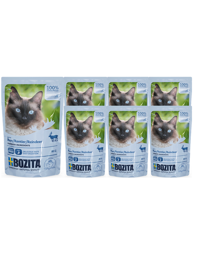 BOZITA Kawałki w sosie z reniferem (saszetka) 12x85g