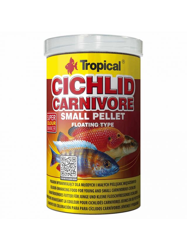 CICHLID CARNIVORE SMALL PELLET 1000ML/360G