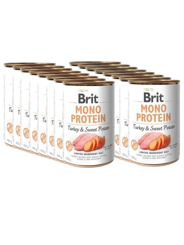 BRIT MONO PROTEIN TURKEY & SWEET POTATO 18x400g