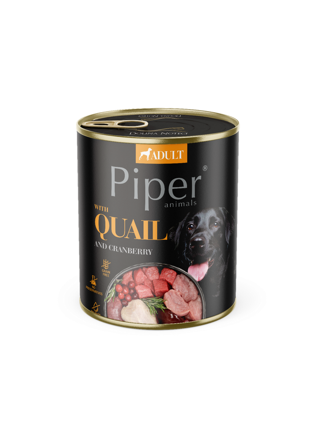 DOLINA NOTECI Piper dla psa z przepiórką i żurawiną 800g