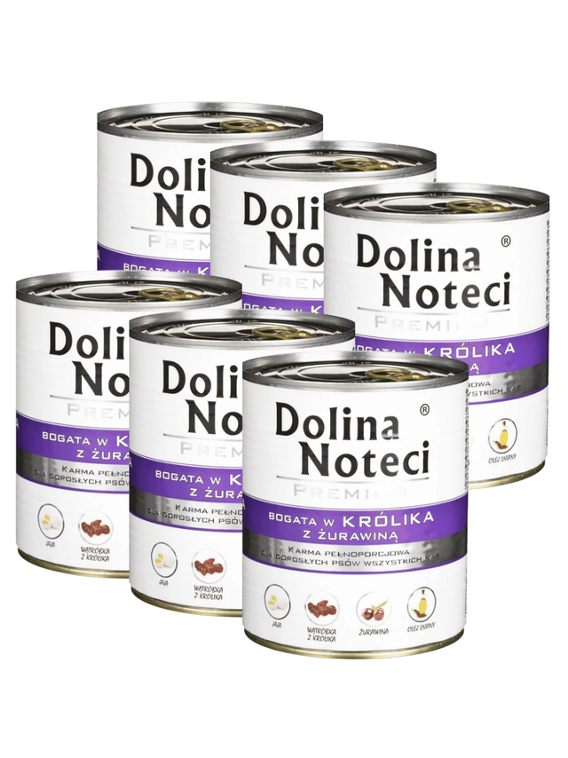 Dolina Noteci Premium Królik z żurawiną 6x800g