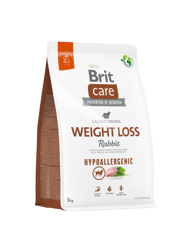 BRIT CARE Dog Hypoallergenic  Weight Loss Rabbit 3kg