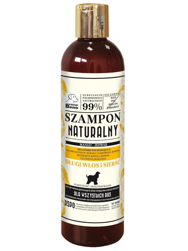SUPER BENO Szampon naturalny dla psa długi włos i sierść 300ml