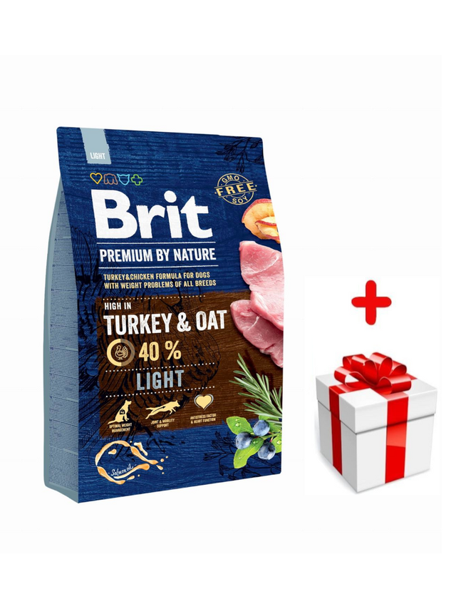 Brit Premium By Nature Light 3kg + niespodzianka dla psa GRATIS!