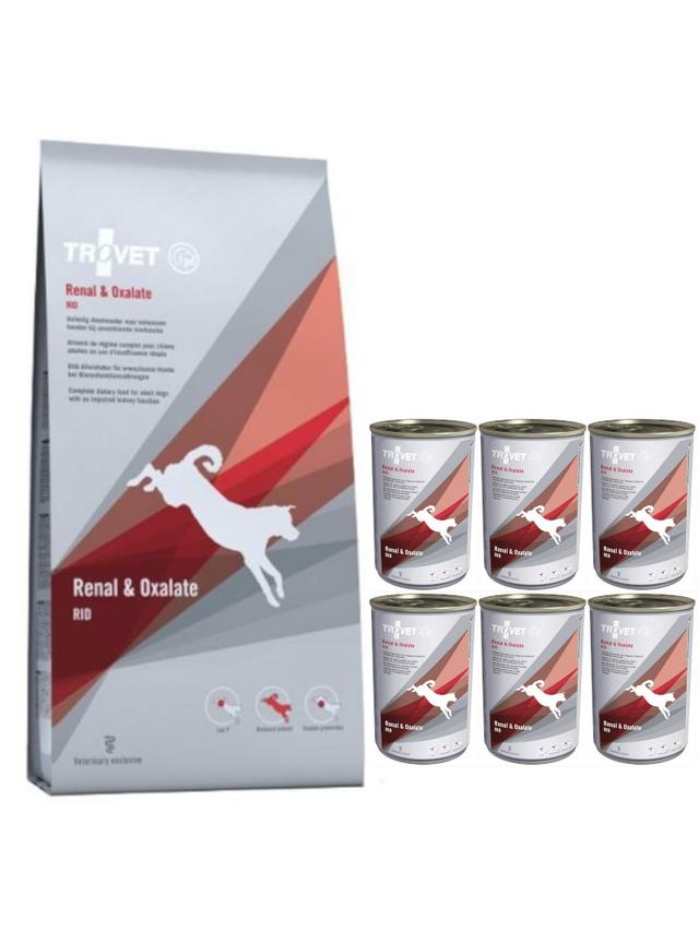 TROVET RID Renal & Oxalate (dla psa) 12,5kg + RID Renal & Oxalate 6x400g