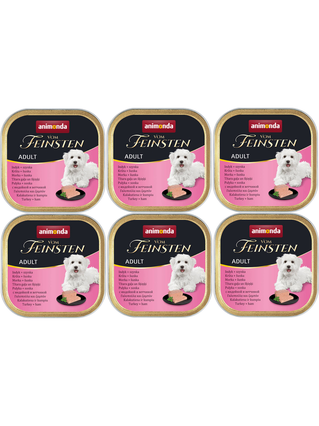 ANIMONDA Dog Vom Feinsten Adult indyk z szynką 6x150g