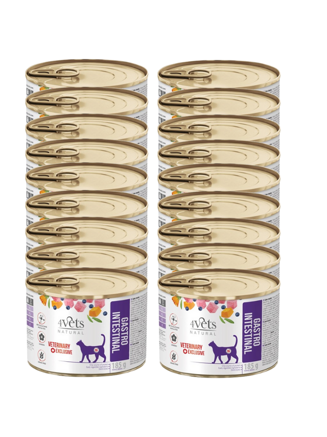 4Vets dla kotów Gastro Intestinal 18x185g