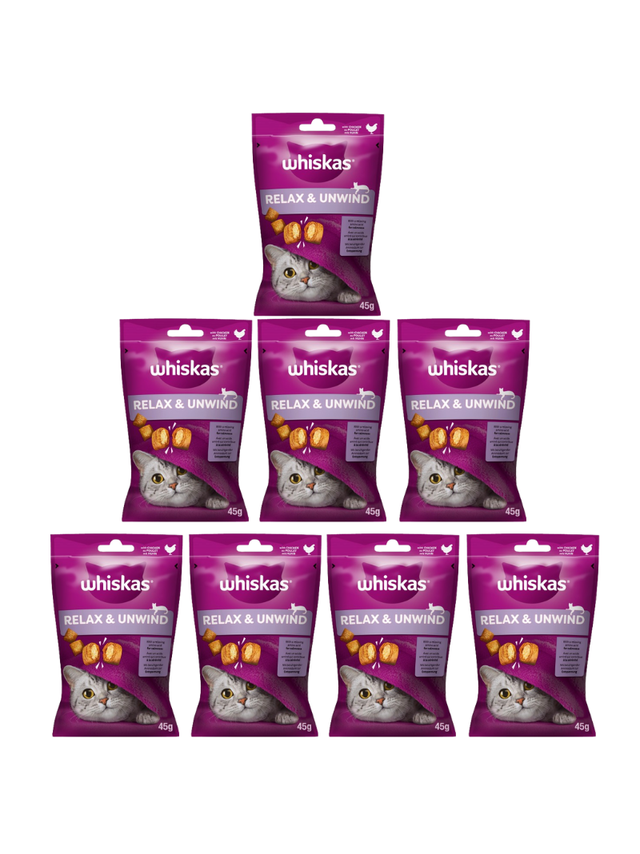 WHISKAS Relaks i Odprężenie 8x45g - przysmak dla kota, z kurczakiem
