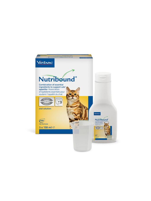 VIRBAC Nutribound Roztwór doustny dla kotów w czasie rekonwalescencji 3x150 ml-nowa wersja
