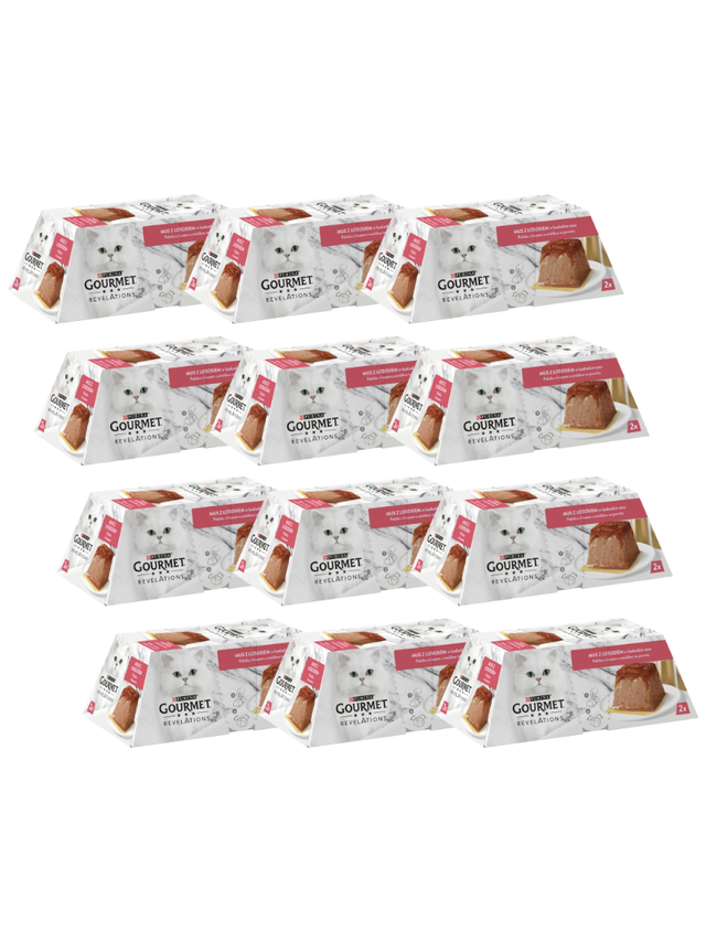 Gourmet Revelations Karma dla kotów mus z łososiem 12x(2x57g)