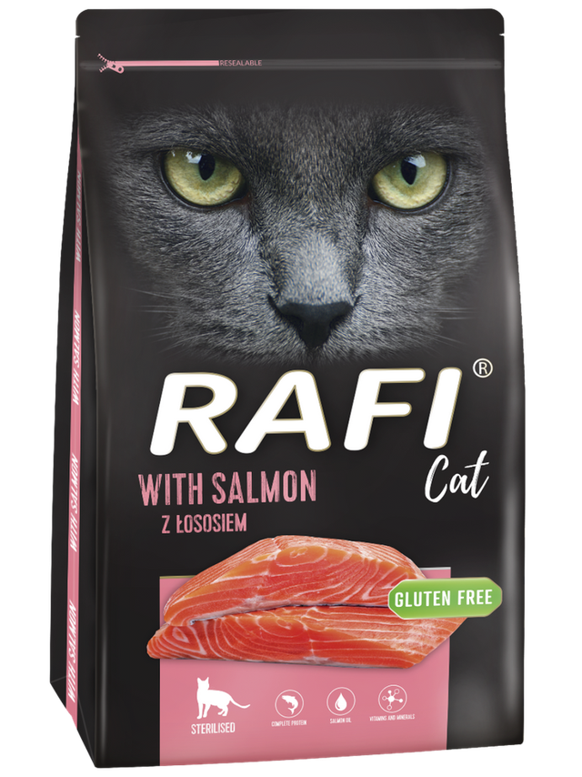 DOLINA NOTECI Rafi Cat karma sucha dla kotów sterylizowanych z łososiem 7kg