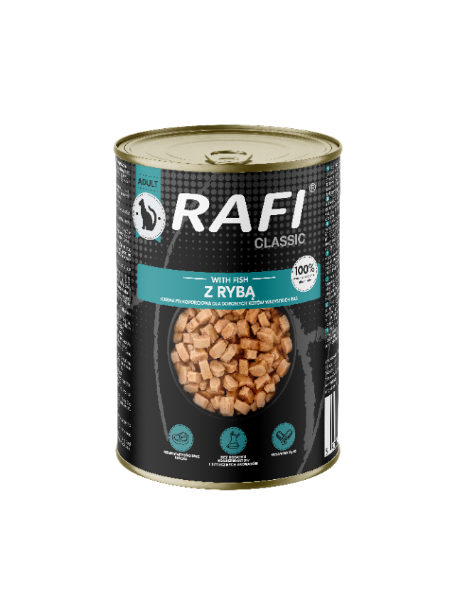 RAFI Cat Kawałki z rybą w sosie- puszka 415g