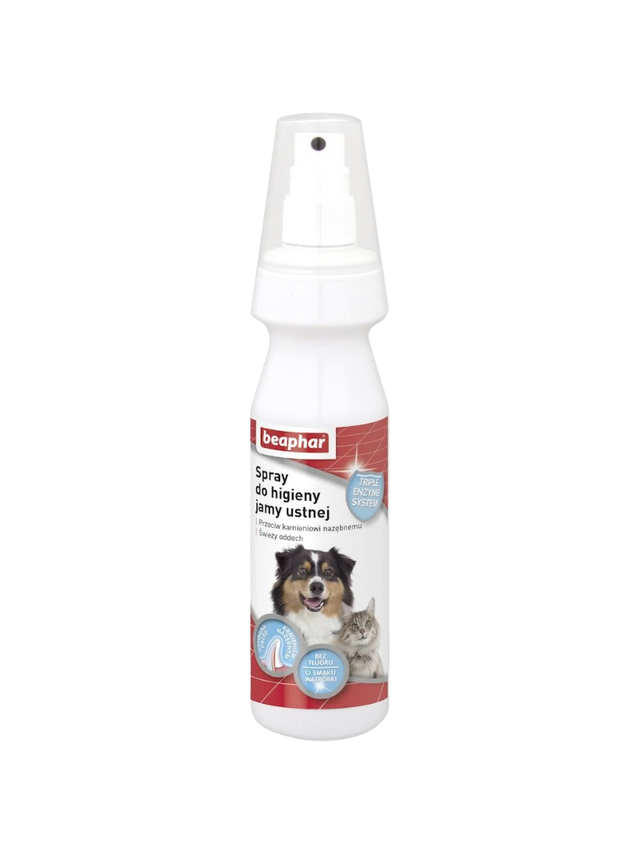 Beaphar SPRAY DO HIGIENY JAMY USTNEJ 150ML - odświeżacz oddechu w sprayu dla psów i kotów