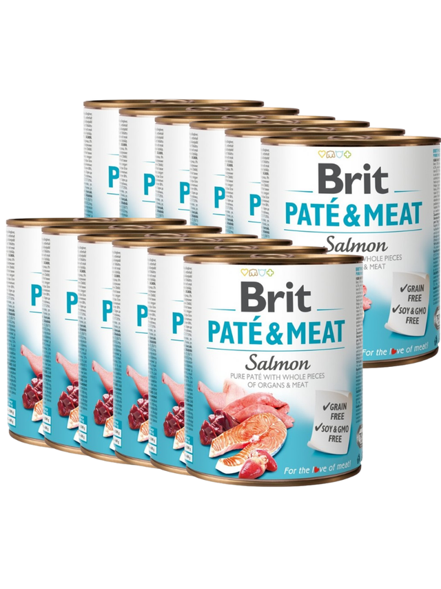 BRIT PATE & MEAT SALMON 12x800g