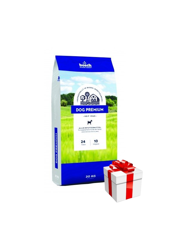 BOSCH Dog Premium 20kg + Niespodzianka dla psa GRATIS