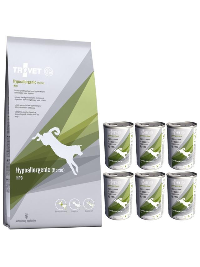 TROVET HPD Hypoallergenic - Horse (dla psa) 10kg + HPD Hypoallergenic - Horse 6x400g