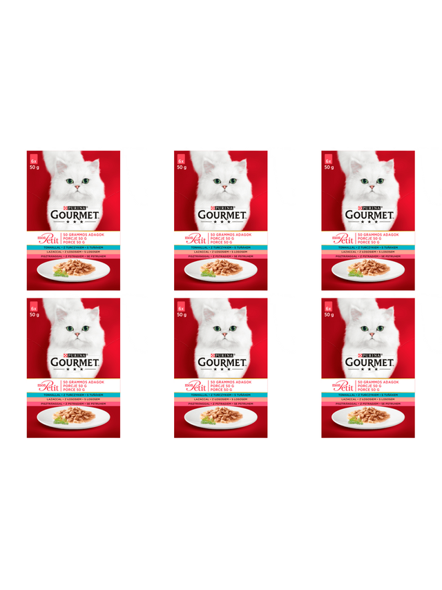 GOURMET mon Petit Pokarm dla kotów - MIX Rybny 72x50g