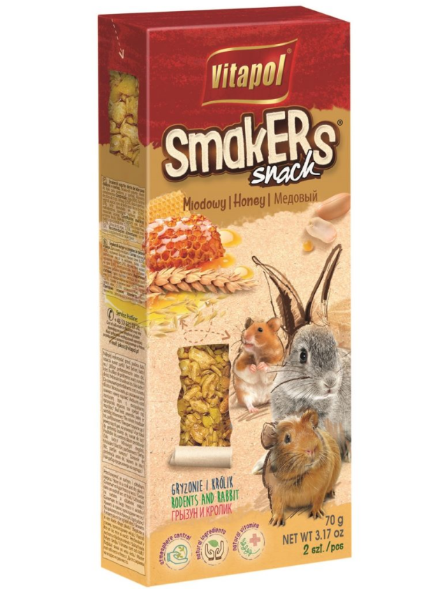 VITAPOL Kolby dla gryzoni „Smakers” miodowy 2 szt.