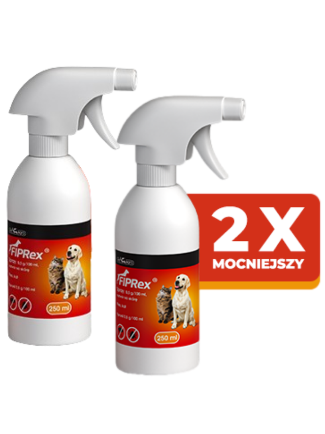 Fiprex Spray, 0,5 g/250 ml, roztwór na skórę dla psów i kotów (2szt)