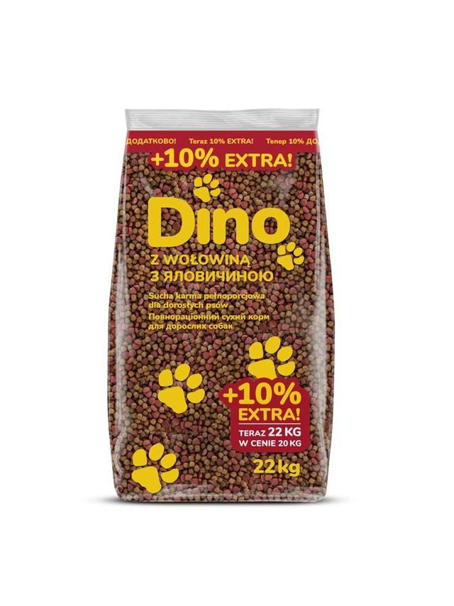 DINO Sucha Karma z Wołowiną dla Psów 20kg + 10% GRATIS