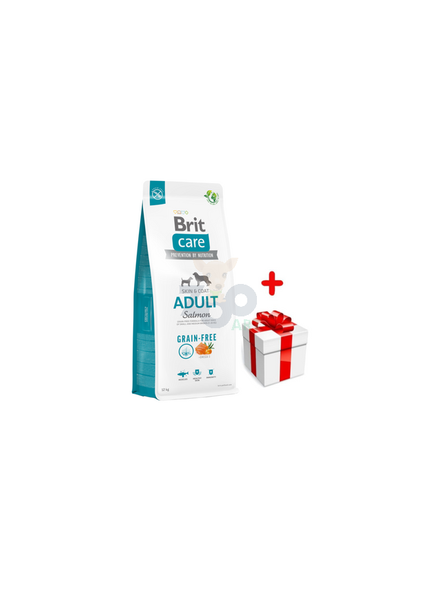BRIT CARE Grain-free Adult Salmon 12kg  + niespodzianka dla psa GRATIS!