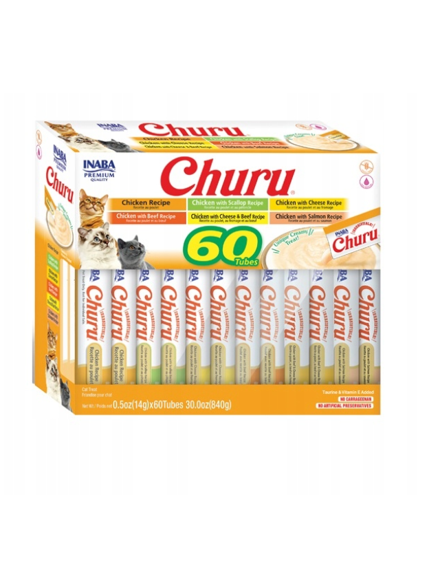 INABA  Churu Variety dla kota - mix smaków z kurczakiem 60x14g