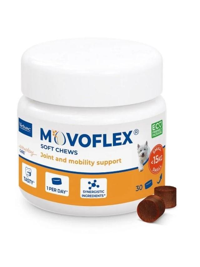 VIRBAC Movoflex S Miękkie Krokiety na Stawy dla psów do 15kg -30 krokietów