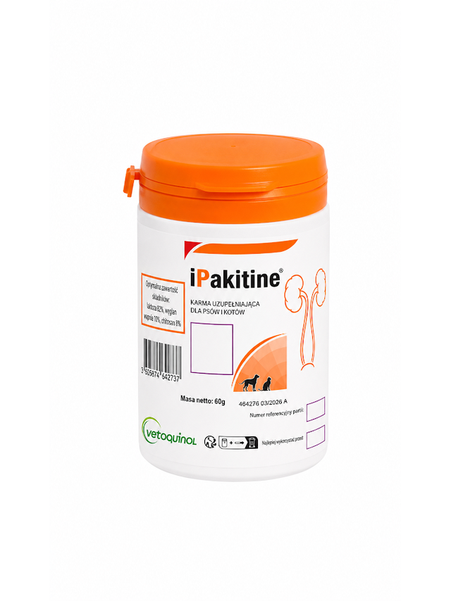 VETOQUINOL Ipakitine 60g Dla Kotów I Psów Dla Poprawy Funkcjonowania Nerek
