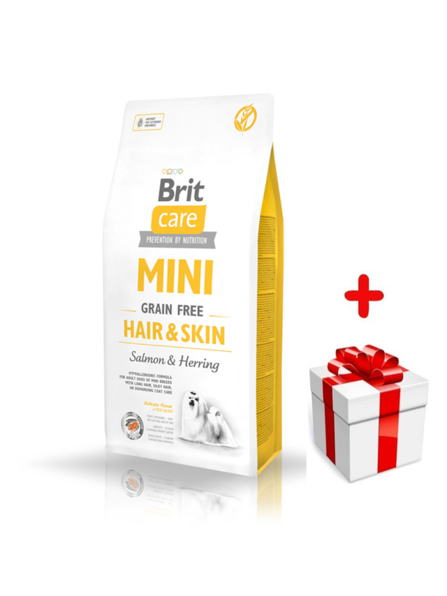 BRIT CARE Mini Grain-Free Hair&Skin 400g + niespodzianka dla psa GRATIS!