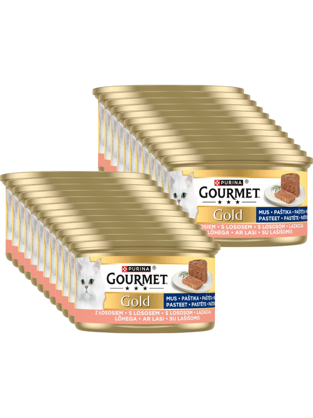 Purina Gourmet Gold mus z łososiem 24x85g